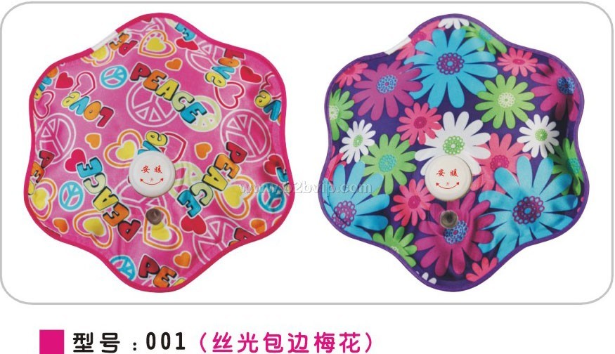 丝光包边梅花热水袋