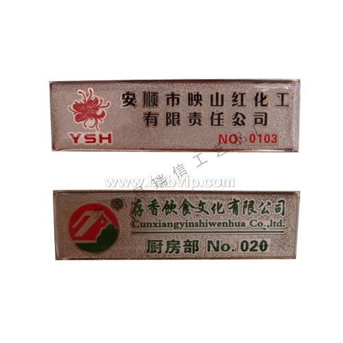 金属滴塑员工胸牌（1）