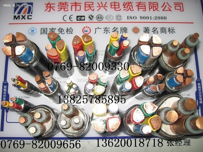 厂家供应现货0.6/1KV铜芯国标电线，电力电缆