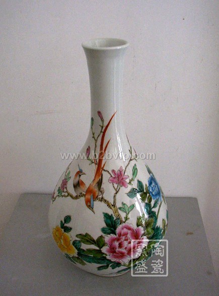 供应景德镇窑盛陶瓷粉彩陶瓷花瓶