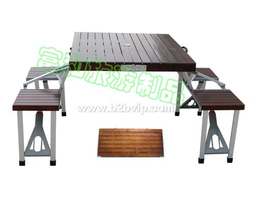 供应广州木质庭院户外休闲折叠桌椅