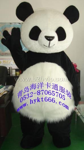 供应大熊猫卡通服装，毛绒卡通服装