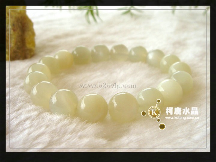 天然水晶手链&nbsp;月光石&nbsp;月亮石手链