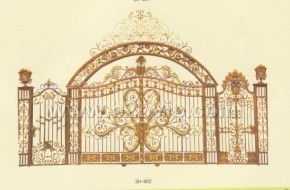 供应铝大门/全铝门/铝艺别墅大门SH-902