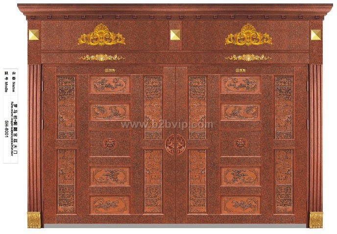 工艺门/罗马柱铜雕宫廷大门SH-8001