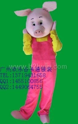 供应广州欢乐谷卡通服装/卡通人偶可爱猪女儿