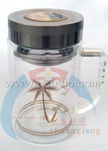 供应双层水晶玻璃杯，真空杯，广告促销杯,礼品杯等（适合直杯）