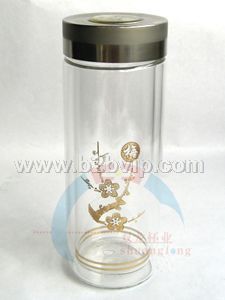 供应双层水晶玻璃杯，办公杯，真空杯，广告促销杯,礼品杯等（适合办公杯）