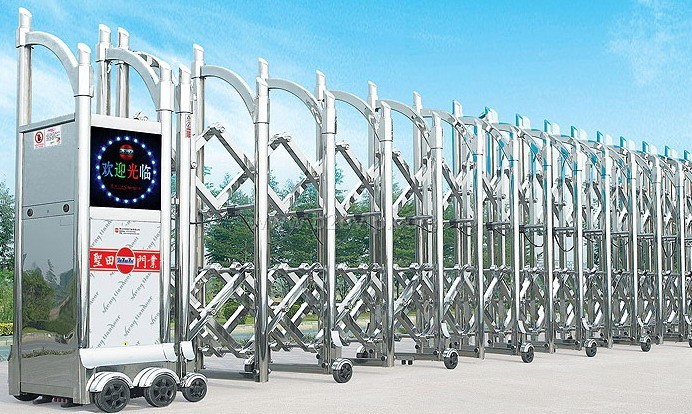 不锈钢伸缩门 电动门 铝材电动门 电动门厂家 伸缩门价格