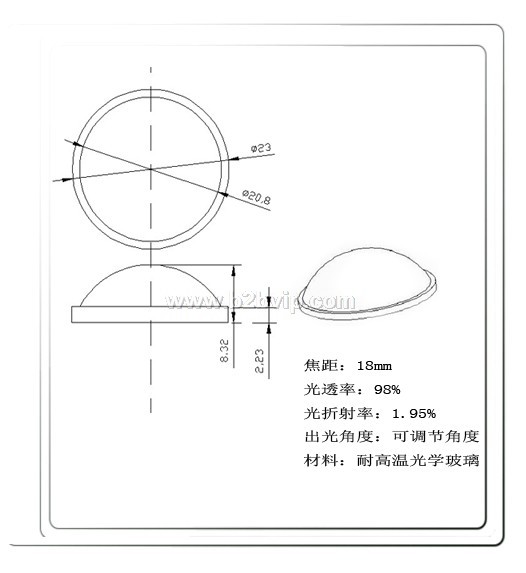 玻璃透镜23