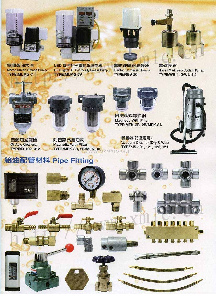 台湾维良（WLP）金驹（KING-CHU）人隆（ZENLOON）集中润滑给油装置及管路配件
