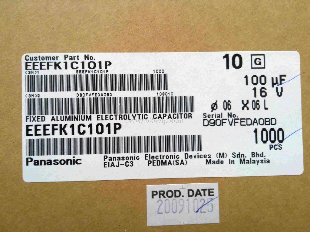 松下安规电容ECQU2A105KL