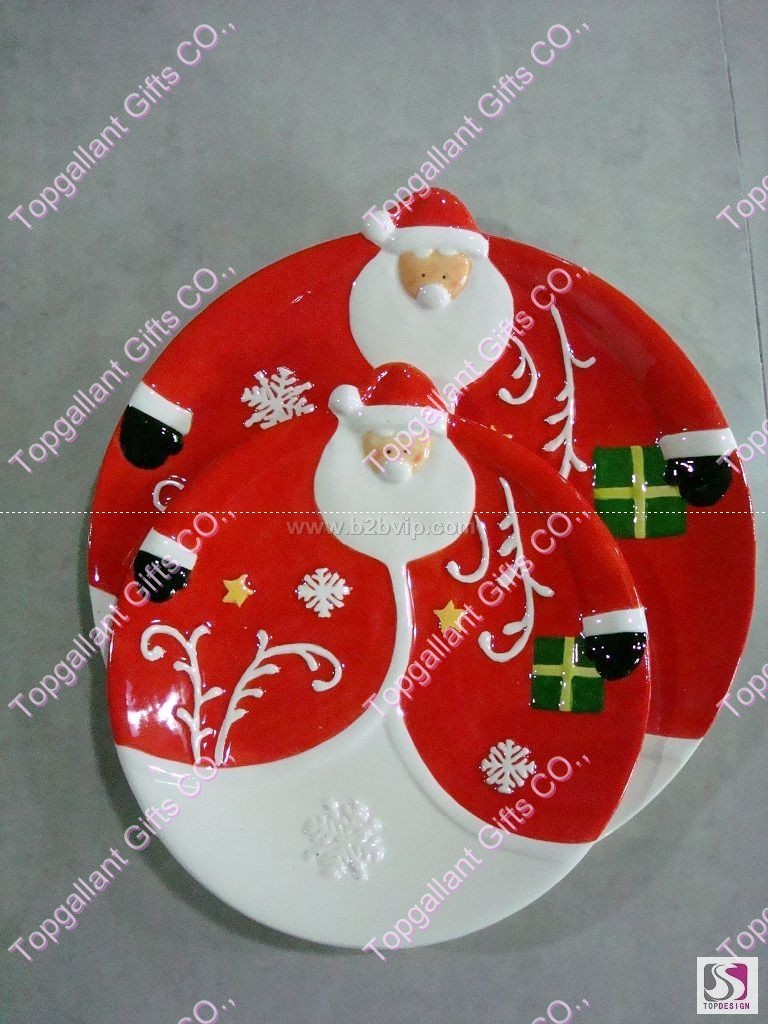 日用陶瓷，圣诞老人盘子