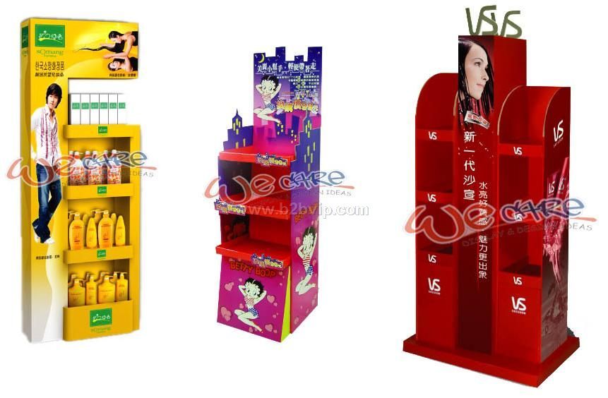 供应纸展示架、纸货架、陈列架、纸堆头、立牌设计制作等