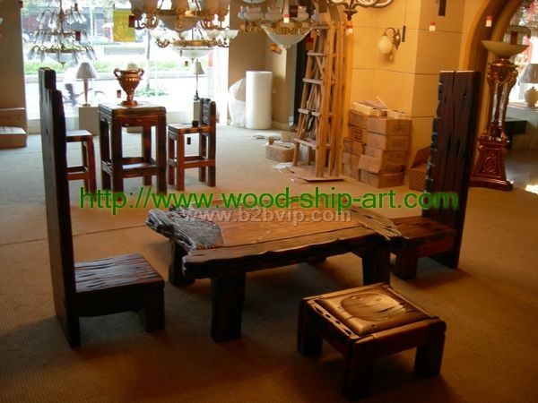 古船木家具-高背椅