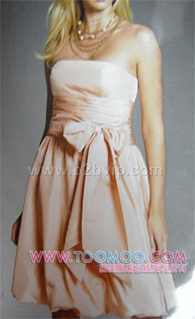 BCBG真丝抹胸泡泡晚装