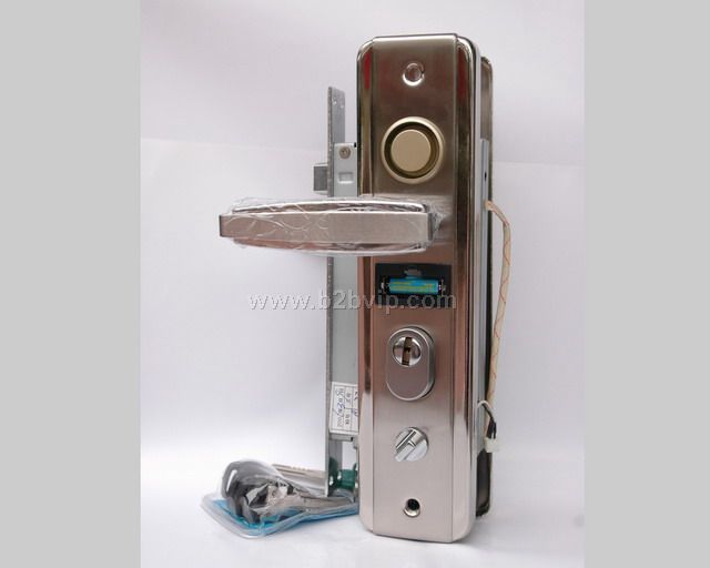 晶盾插芯式ID数码锁智能防盗报警锁