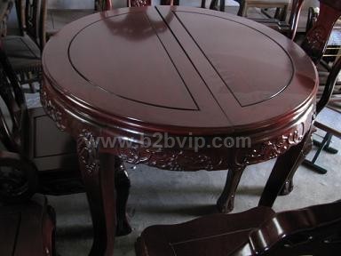 花梨木椭圆餐桌椅